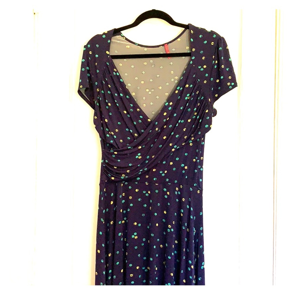 Leota compass rose faux wrap dress